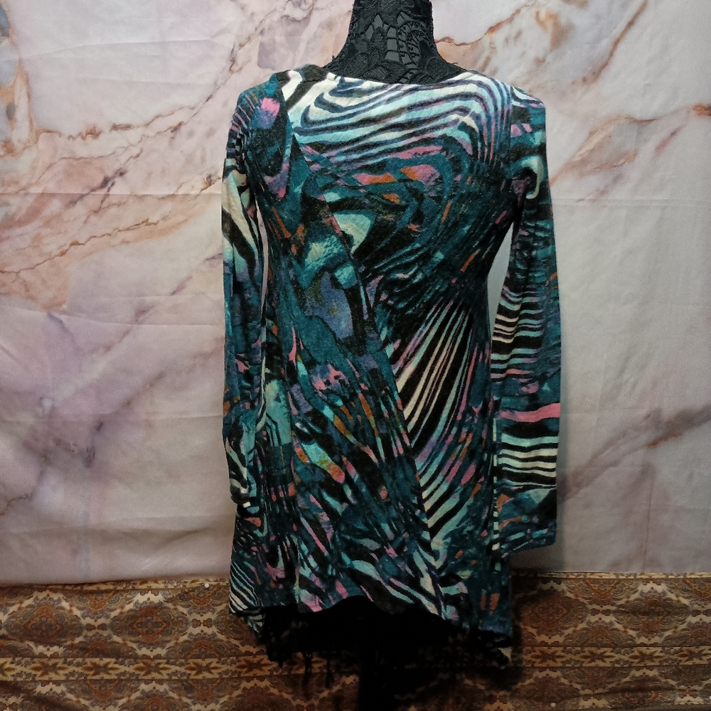 Young Threads Multicolor Abstract Tunic Top - Picture 4 of 5